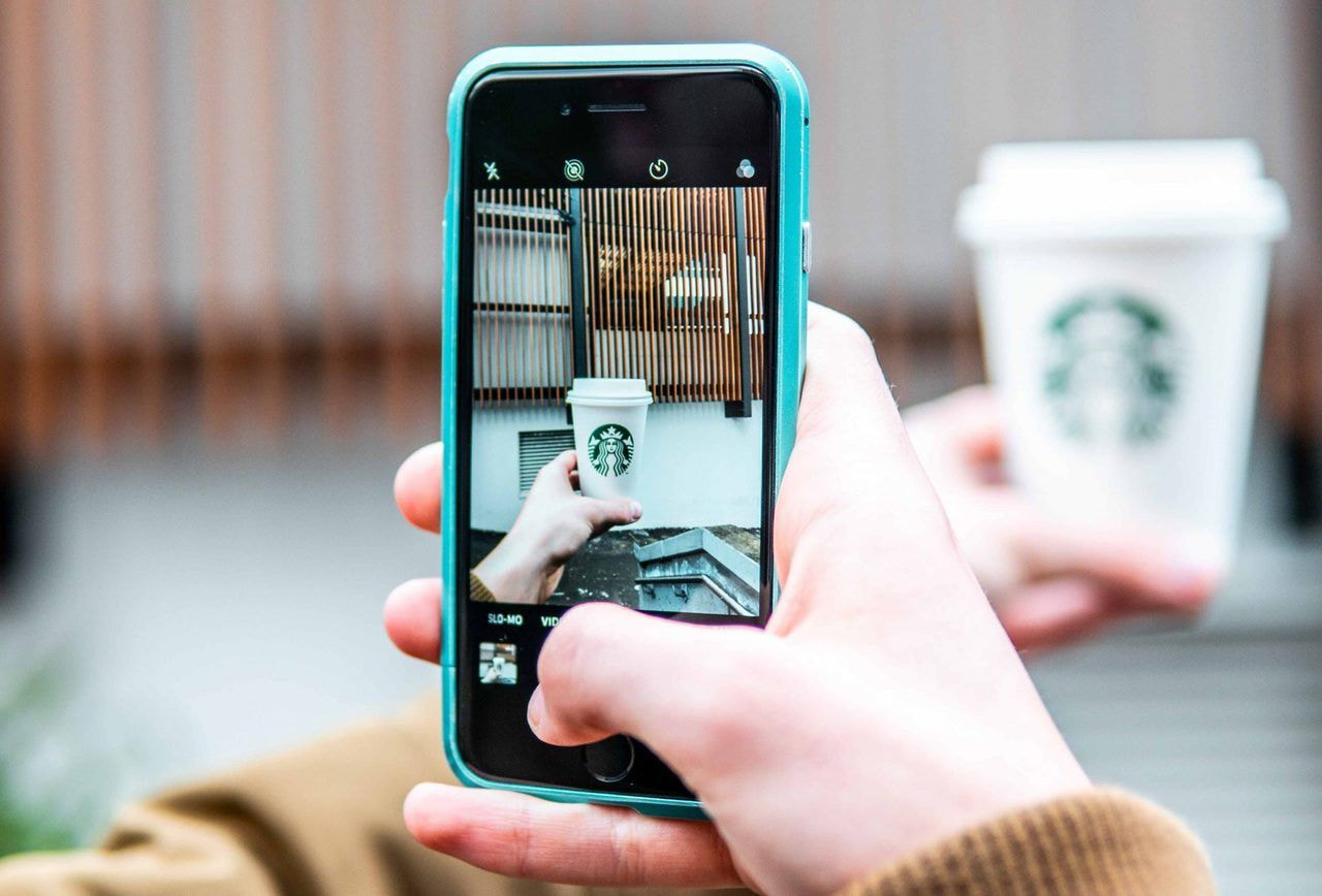 photo of starbucks user generated content marketing in the making