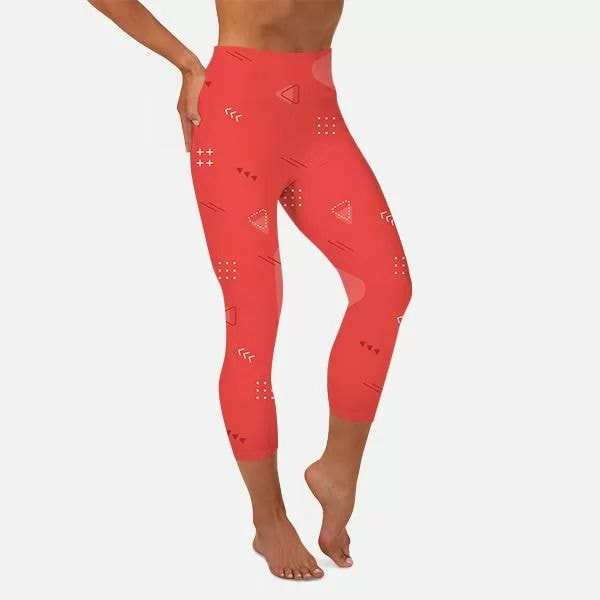 All-Over Print Yoga Capri Leggings