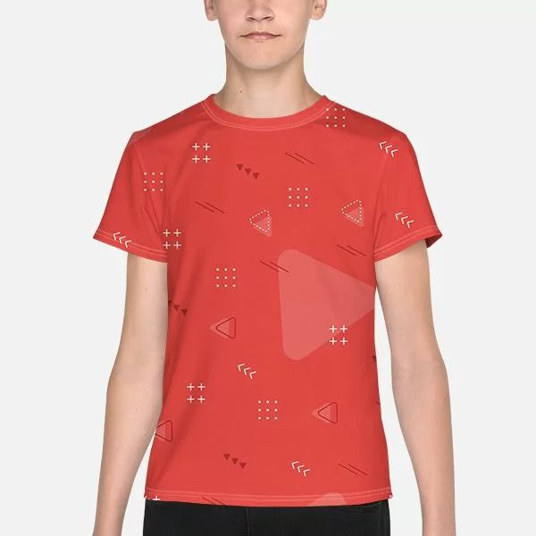 All-Over Print Youth Crew Neck T-shirt
